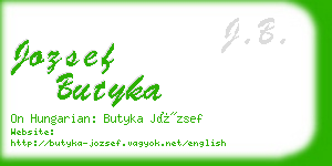 jozsef butyka business card